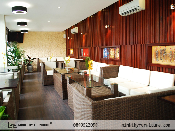 Sofa nhựa giả mây minh thy tại - Nhà hàng Cafe SunOcean 
