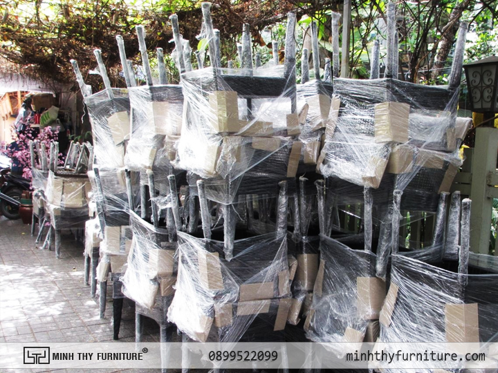 Bàn Ghế nhựa giả mây minh thy tại Cafe Suối Đá