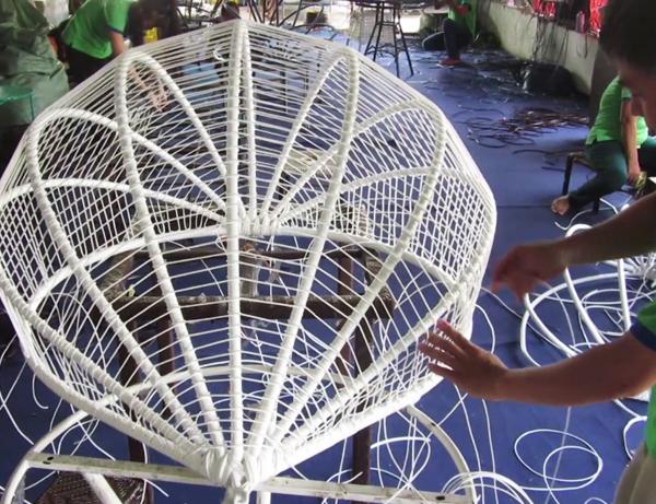 HƯỚNG DẪN CÁCH ĐAN GHẾ XÍCH ĐU NHỰA GIẢ MÂY NGOÀI TRỜI CAO CẤP