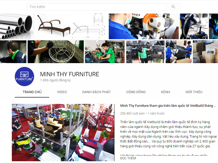 Kênh Youtube Minh Thy Furniture