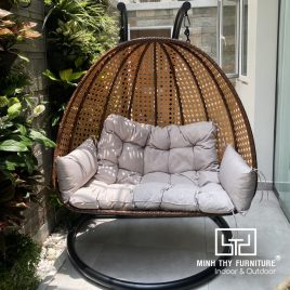 Xích Đu Đôi Nhựa Giả Mây MT936