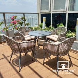 Bàn Ghế Nhựa Giả Mây MT2A224