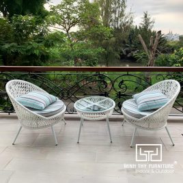 Bàn Ghế Ban Công Nhựa Giả Mây MT2A158