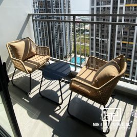 Bộ Bàn Ghế Ban Công Nhựa Giả Mây MT2004