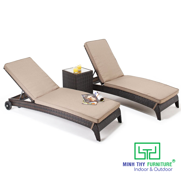 Ghế nằm bể bơi giả mây