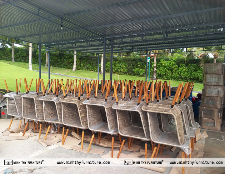 bàn ghế nhựa giả mây
