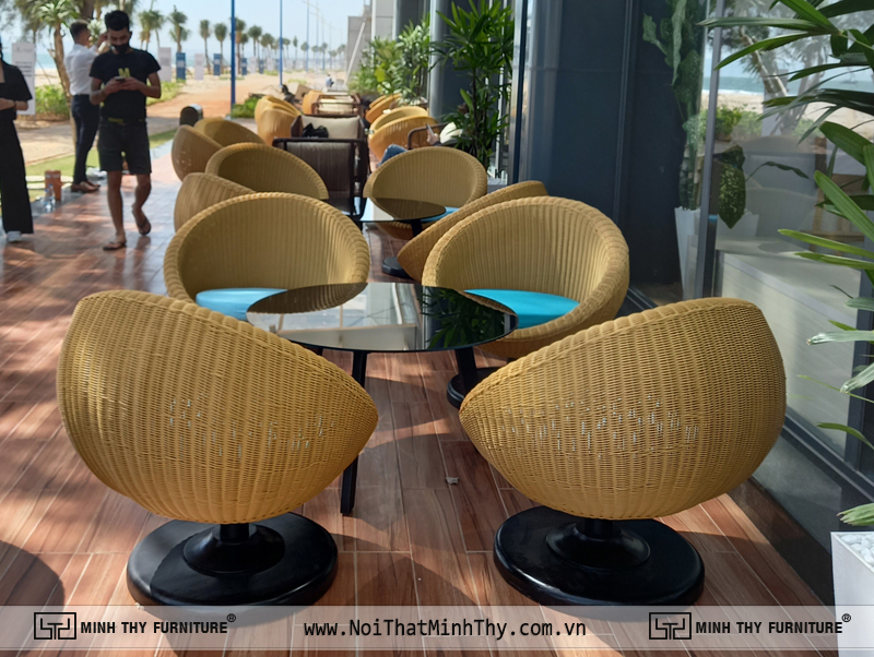 Nội thất ngoài trời Minh Thy sử dụng tại công trình resort khách sạn nhà hàng
