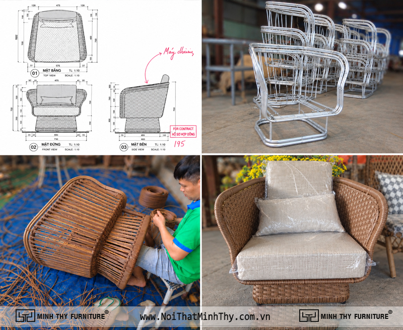 Sản xuất nội thất ngoài trời theo mẫu hoặc bản vẽ tại Minh Thy Furniture